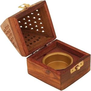 Quemador de incienso de madera natural diseñado para una combustión lenta de virutas de oud y una experiencia de fragancia de resina. - Product Image 4