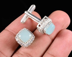 Bijoux boutons de manchette en acier inoxydable pour hommes |   Boutons de manchette de luxe pour chemise formelle, pour mariage et affaires |   Bijoux de luxe pour boutons de manchette de chemise - Product Image 1