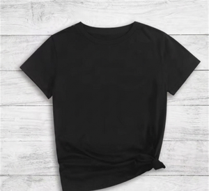 Women's <b>Pink</b> Crew Neck Short Sleeve T-Shirt Loose Fit Solid Color Casual Spring Summer Breathable Jersey Knitted Cotton - Product Image 4