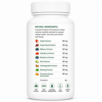 Capsules de cellules souches avancées avec antioxydants à base de plantes, multivitamines, acides aminés et supplément avancé pour la santé et le bien-être cellulaire