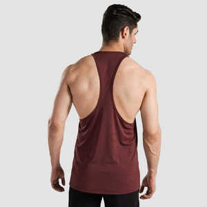 Custom Men's Polyester/Nylon Quick Dry Breathable Crew Neck Solid Color <b>Athletic</b> Tank Top OEM ODM - Product Image 4