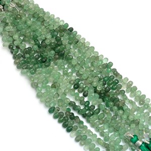 Perles de quartz fraise AAA 6x4mm facettées en forme de goutte, pierres précieuses semi-précieuses en quartz vert naturel, gouttes lâches pour bijoux - Product Image 3