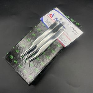 แหนบต่อขนตาสแตนเลสแบบแข็งพร้อมปลายแหลมออกแบบโลโก้ได้ตามต้องการอย่างยั่งยืนสำหรับการต่อขนตา - Product Image 3