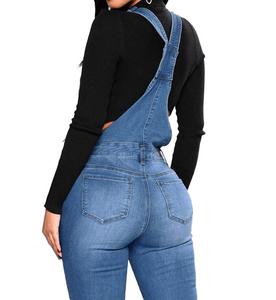 กางเกงยีนส์เอี๊ยมขายาวสำหรับผู้หญิงรุ่นใหม่ล่าสุด บริการรับผลิตตามแบบ OEM - Product Image 4