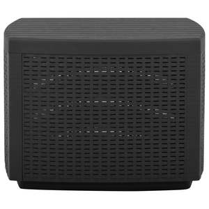 Table de jardin carrée en plastique gris léger, mobilier d'extérieur - Product Image 2