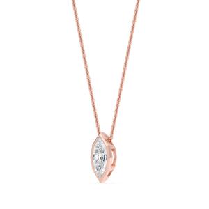 Moderno Colgante de Oro Blanco de 9K con Diamante Creado en Laboratorio de 1.06 CTW, Corte Marquesa Escalonado, Gema de Lujo para Mujer, Ideal para Ocasiones Especiales - Product Image 4