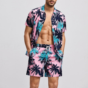 Ensemble deux pièces d'été haut de gamme pour homme : chemise hawaïenne imprimée et short – Vente en gros fabricant - Product Image 3