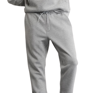 Men <b>Light</b> Grey Fleece Jogger Sweatpants Drawstring Elastic Waist Relaxed Fit Casual Winter <b>Trousers</b> with Pockets - Product Image 3