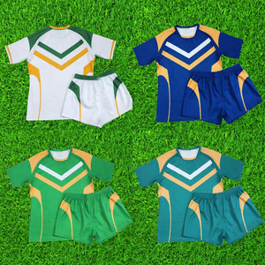 Tenue de rugby haut de gamme pour hommes : maillot et short légers, vêtements de sport confortables pour l'entraînement en équipe et les matchs. - Product Image 3