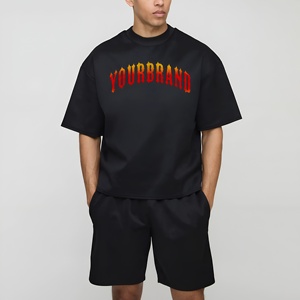 OEM/ODM Custom Printed Zip-<b>Up</b> Cotton Windbreaker Shorts Set Men Two-Piece Midweight Breathable Eco-Friendly Wholesale rate - Product Image 1