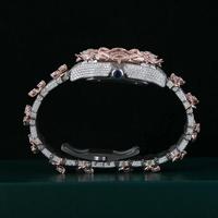 Montre pour homme élégante et luxueuse, en acier inoxydable, avec bracelet de 20 mm, cadran analogique-numérique, quartz ETA, saphir, moissanite, résistante à l'eau