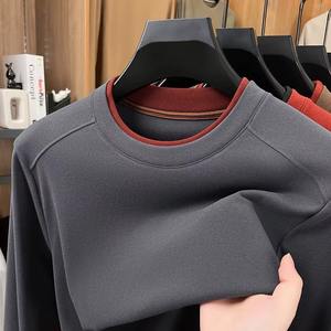 Men's <b>Thermal</b> Long Sleeve V-neck Solid Color Casual <b>Top</b> Autumn Winter Soft Stretch 100% Cotton Knitted Regular Fit - Product Image 2