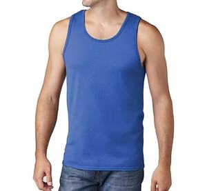 Débardeur de sport bleu personnalisé pour homme – Vente en gros – Maillot de fitness respirant sans manches pour l'entraînement – Maillot de corps musculaire sans manches – Vêtements de sport - Product Image 3