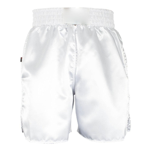 <b>Men</b> <b>White</b> Boxing <b>Shorts</b> Polyester/Nylon Quick Dry Breathable Stretch Elastic Waist Regular Fit Martial Arts Wear Adults - Product Image 1