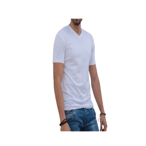 Camisetas Casuales de Jersey para Hombre, 175 Gramos, Manga Corta, Cuello en V, Hechas a Medida, Estampadas, Lisas, de Secado Rápido, Ecológicas, Corte Regular - Product Image 2