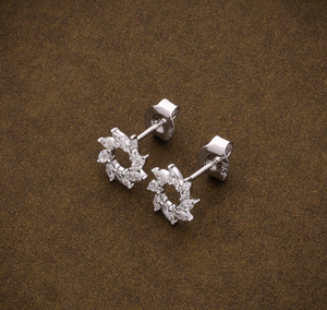 Pendientes de Diamantes Cultivados en Laboratorio con Corte Marquesa Vintage de Lujo, Plata 925, Certificación IGI, Claridad VVS1, para Regalo de Boda o Fiesta - Product Image 2