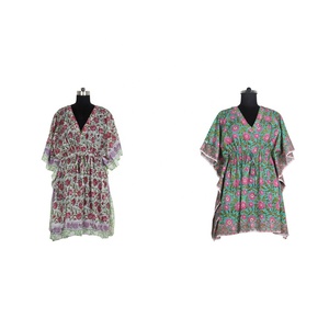 Fabricant de vêtements décontractés de grande taille Caftan court pour femmes Fabricant de vêtements pour femmes Kimono long et court en coton indien - Product Image 1