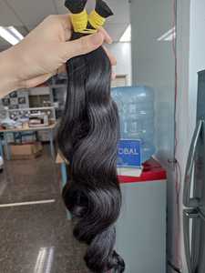 Pelo de onda de cuerpo a granel vietnamita crudo de alta calidad tendencia doble dibujado Super doble dibujado para trenzar precio al por mayor - Product Image 4