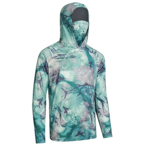 Sudadera con Capucha Premium para Hombre, para Pesca, con Tela Ligera 100% Poliéster, Protección Solar, Secado Rápido, Cierre de Pullover - Product Image 1