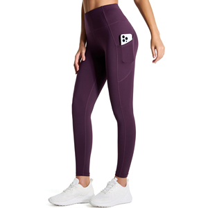 Leggings taille haute couleur unie pour femme, longueur intégrale, extensibles, respirants, pantalon de yoga, vêtements de sport, tricotés sans couture, coupe ajustée - Product Image 2