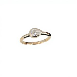 Bague de fiançailles solitaire en or massif 18 carats pur, certifiée IGI, avec diamant de laboratoire taille poire 1,25 carat serti clos, cadeau d'anniversaire pour elle - Product Image 2