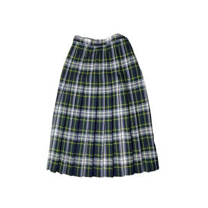 Vestido Clásico Vintage a Cuadros Azul Verde, Falda Escocesa de Lana Plisada con Tartán Gordon para Mujer - Product Image 3