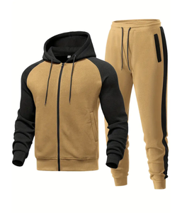 Color-block <b>Blank</b> Fleece <b>Weight</b> No String Fashionable Long Men's Fashion Oversize Cotton Pullover Hoodie Digital Printing - Product Image 1