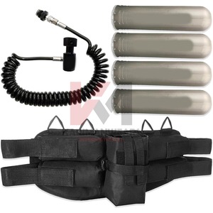 Cinturón Portacargadores de Paintball 4+1 4+3, Arnés Táctico Ajustable, Soporte para Cargadores de Speedball, Portador de Equipo de Paintball, Equipo Deportivo para Exteriores - Product Image 1