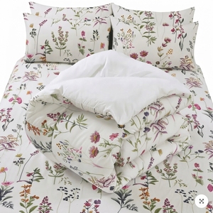Juego de Edredón con Estampado Floral, 100% Algodón T-150, Transpirable para Todas las Estaciones, Uso Doméstico - Product Image 4