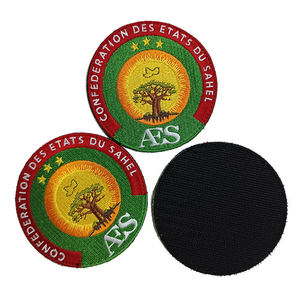 Factory Direct Custom Woven <b>Patches</b> with <b>Sew</b>-<b>On</b> Backing Eco-Friendly Fabric Alphabet & English Letter Designs for Hats - Product Image 1