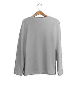 T-shirt décontracté à manches longues pour homme, coupe ajustée, 100 % coton de haute qualité, col rond, écologique, séchage rapide, jersey tissé 180g, design vierge - Product Image 5