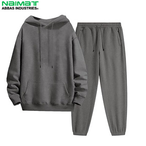 Ensemble de survêtement pour homme avec sweat-shirt à col cadet et demi-zip, respirant, pull-over et pantalon de jogging assorti, tenue de sport - Product Image 1