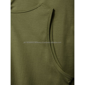 Débardeur de sport d'été pour homme, respirant, en polyester tricoté, col rond uni, haut de performance pour la salle de sport et la course à pied, en vente - Product Image 4