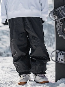 Pantalon de snowboard cargo ample et surdimensionné, unisexe, coupe large, coupe-vent, respirant, imperméable 10 000 mm, Rip-Stop, pour le ski - Product Image 4