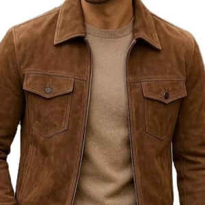 Chaqueta de Gamuza para Hombre, Prenda Exterior de Moda Urbana Premium, Duradera, Elegante, Servicio de Muestras de Fabricante OEM Disponible, Nueva - Product Image 2
