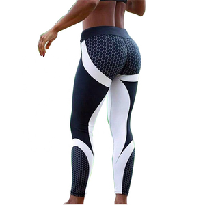 Leggings elásticos ajustables sin costuras con cintura elástica, sublimación completa, transpirables, ajustados y delgados para mujer - Product Image 1