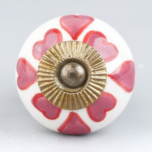Tiradores de Cerámica Hechos a Mano de Alta Calidad con Diseño de Flor Roja, Tradicionales y Ecológicos para Cajones, Cómodas, Armarios de Cocina y Puertas - Product Image 5