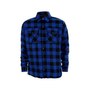 Chemise en flanelle à manches longues pour homme, bleu noir, décontractée, boutonnée, 100% coton, logo personnalisé, streetwear classique, respirante, séchage rapide, printemps - Product Image 1
