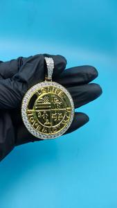 Letra Inicial Personalizada de Alta Calidad con Incrustaciones de Diamantes VVS Moissanite de Corte Brillante, Diseño 3D Hip Hop, Plata 925 Chapada en Oro, Regalo - Product Image 2