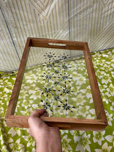 2025 Ramadan et Eid Mubarak Nouveau cadeau de plateau en acrylique avec nacre gravée et coquille d'ormeau en bois incrusté de forme rectangulaire - Product Image 2