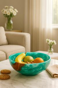 Bol de service moderne en résine époxy pour une mise en scène de table contemporaine, rehaussant le repas avec une expression créative - Product Image 6