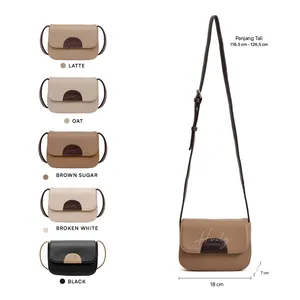 Sac à bandoulière carré en cuir véritable de haute qualité pour femme, sac messager à l'épaule, petit sac à main tendance pour femme - Product Image 2