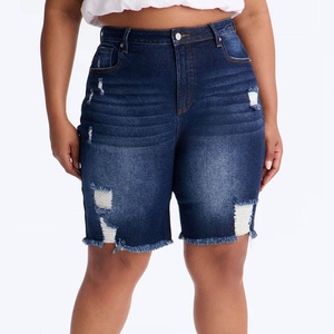 Shorts de Mezclilla Transpirables para Mujer, Estilo Vintage Informal, Material de Poliéster/Algodón de Primera Calidad - Product Image 4
