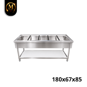 Baño María Comercial de Alta Calidad de Malasia, con Capacidad para 5 Compartimentos, Calentador de Alimentos con Vapor, Mesa de Calentamiento para Banquetes y Cafeterías - Product Image 2