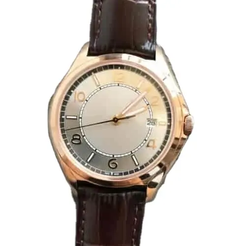 Custom Horloge Fiftysix 4600e/4500V Overzee Zelfopwindend Roze Goud Zilver Index Wijzerplaat 41Mm Horloges Mannen Polshorloge Voor Mannen
