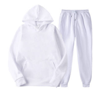 Sudadera con Capucha y Pantalones Deportivos de Dos Piezas Personalizados con Logotipo, para Otoño e Invierno, Sudadera con Capucha de Color Sólido - Product Image 3