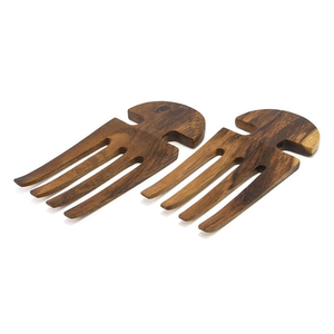 Utensilios para Ensalada de Madera de Suar de Grado Alimenticio, Color Marrón Claro, 18 Centímetros de Largo, 8 Centímetros de Ancho, Utensilio Único, Hermoso y Fino - Product Image 1