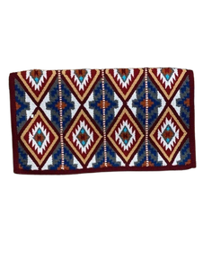 Accessoires d'équitation pour propriétaire de chevaux : Couverture de selle western en laine faite à la main pour chevaux de ranch, équitation cowboy, randonnée, travail, concours et entraînement - Product Image 1