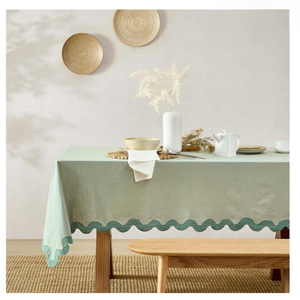 Indian Handmade Floral Simple Cotton <b>Square</b> Floor Length <b>Tablecloth</b> Washable Home Cover - Product Image 1