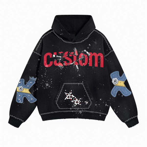 Hoodie unisexe tendance, imprimé sérigraphié, effet vieilli, 100% coton, nouvelle tendance, Equality Premium. - Product Image 5